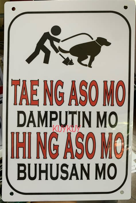 bawal magpatae ng aso dito signage|Baybayin: 5 Philippine Signages Reimagined as Translated Script.